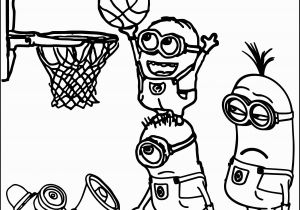 Coloring Pages Of College Football Teams Minion Playing Basketball Coloring Pages