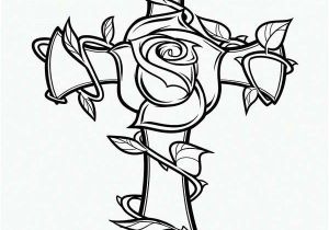 Coloring Pages Of Crosses and Roses Cross and Rose Coloring Page Cross and Rose Coloring Page