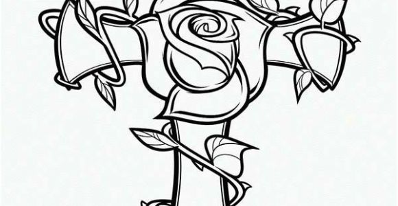 Coloring Pages Of Crosses and Roses Cross and Rose Coloring Page Cross and Rose Coloring Page