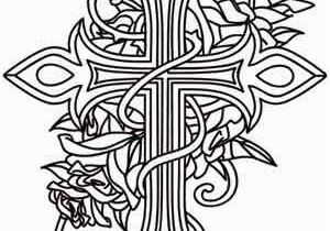 Coloring Pages Of Crosses and Roses Cross and Roses Coloring Pages
