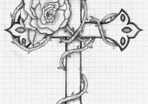 Coloring Pages Of Crosses and Roses Cross with Roses Printable Sheets