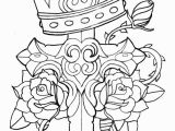 Coloring Pages Of Crosses and Roses Crown Cross Rose and Thorn by Cko