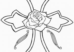 Coloring Pages Of Crosses and Roses Printable Rose Coloring Pages for Kids