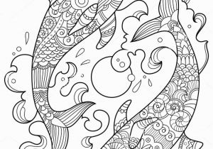 Coloring Pages Of Dolphins Printable Dolphin Zentangle Coloring Page Mit Bildern