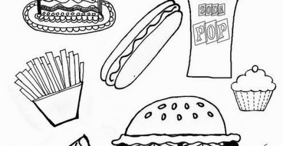 Coloring Pages Of Fast Food Junk Food 8 5 by11 Coloring Page Printables Pinterest