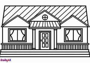Coloring Pages Of Living Room How to Draw A House for Kids