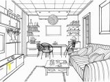 Coloring Pages Of Living Room Living Room with A Luminous Ball Coloring Page