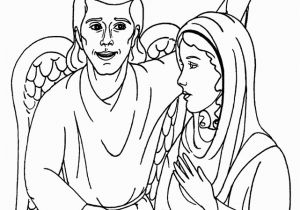 Coloring Pages Of Mary and the Angel Gabriel Mary and the Angel Gabriel Coloring Page