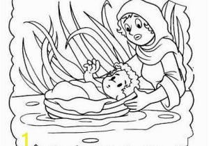 Coloring Pages Of Miriam and Baby Moses Moses Miriam Exodus Baby Child Children Kid Girl Water