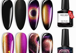 Coloring Pages Of Nail Polish 9d Cat Eye Gel Polish Set Chameleon Magnetic Gel Polish Galaxy Glitter Gel Polish Matte top Coat Base top Coat Shine Set10ml with Magnet Stick Uv Led