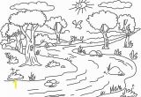 Coloring Pages Of Rivers River Landscape Coloring Page