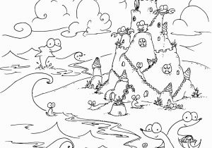 Coloring Pages Of Sandcastles Coloring Page Sea Creatures Building A Sand Castle the Beach