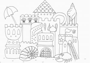 Coloring Pages Of Sandcastles Image Castle Coloring Pages Easy Simple Castle Drawing Free