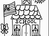 Coloring Pages Of School Building School Coloring Page