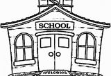 Coloring Pages Of School Building School Coloring Page