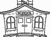 Coloring Pages Of School Building School Coloring Page