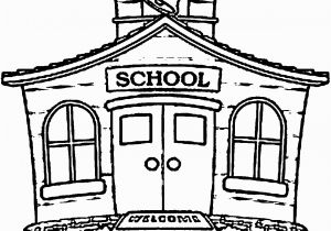 Coloring Pages Of School Building School Coloring Page