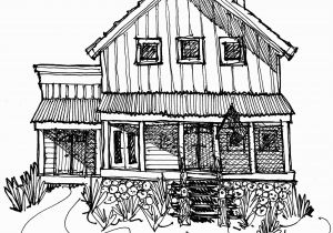 Coloring Pages Of School House My House & Studio In the Country Black Line Drawing Mwoodpen