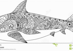 Coloring Pages Of Sharks Printable Shark Line Art Design for Coloring Book for Adult Tattoo T