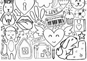 Coloring Pages Of Stars and Hearts Sketch Cute Elements Stock Vector Illustration Of Cafe