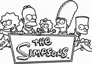 Coloring Pages Of the Simpsons Family Cool Simpsons Family Logo Coloring Page with Images