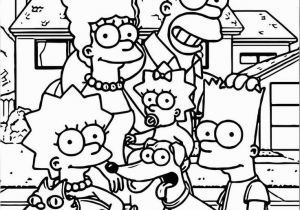 Coloring Pages Of the Simpsons Family Simpsons Family at Street Coloring Page In 2020