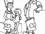 Coloring Pages Of the Simpsons Family the Simpsons Family White Dressed Coloring Page