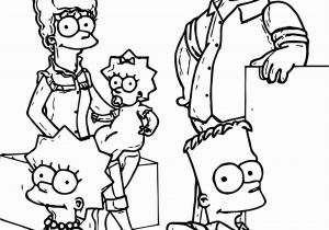 Coloring Pages Of the Simpsons Family the Simpsons Family White Dressed Coloring Page