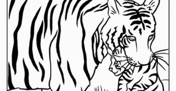 Coloring Pages Of Tiger Cubs Mama and Baby Tiger Coloring Page Printables Pinterest