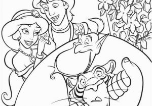 Coloring Pages Online Disney Princess Jasmine Aladdin Génie Et Rajah