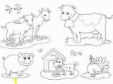 Coloring Pages Printable Farm Animals Coloring Farm Animals 2 Vector Image On