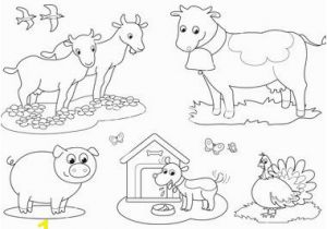 Coloring Pages Printable Farm Animals Coloring Farm Animals 2 Vector Image On