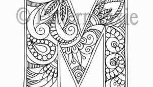 Coloring Pages Printable Letter M Adult Colouring Page Alphabet Letter "m"