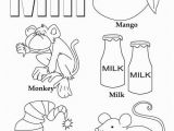 Coloring Pages Printable Letter M Letter M Coloring Worksheet