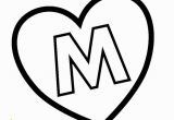 Coloring Pages Printable Letter M M Hearts Colouring Pages