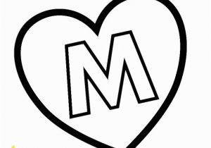 Coloring Pages Printable Letter M M Hearts Colouring Pages