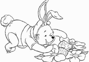 Coloring Pages Printable Winnie the Pooh Winnie the Pooh is Hunting Fro Easter Eggs Coloring Page