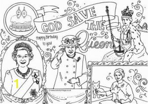 Coloring Pages Queen Elizabeth 1 Queen S 90th Birthday Colouring