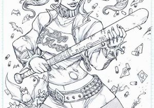 Coloring Pages Suicide Squad Harley Quinn Suicide Squad Adult Coloring Page