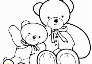 Coloring Pages Teddy Bear Printable Big Teddy Bear and Smaller Teddy Bear Coloring Page