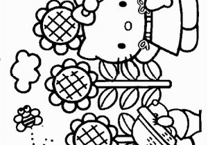 Coloring Pages to Print Hello Kitty Hello Kitty Spring Coloring Pages with Images