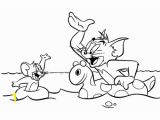 Coloring Pages tom and Jerry Printable tom and Jerry are Swimming In the Sea Coloring Page From tom