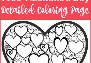 Coloring Pages Valentines Day Printable Free Valentines Day Colouring Page for Adults with Images