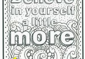 Coloring Pages with Quotes Printable Believe In Yourself with Images