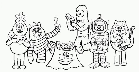 Coloring Pages Yo Gabba Gabba Yo Gabba Gabba Free Printables Coloring Home