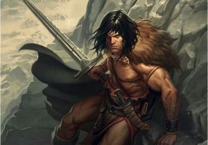 Conan the Barbarian Coloring Pages M Barbarian Cloak Sword Mountains Hills Desert Conan the