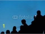 Concert Crowd Wall Mural Stage Lights Concert Scene with Crowd In foreground Stage