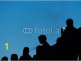 Concert Crowd Wall Mural Stage Lights Concert Scene with Crowd In foreground Stage