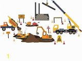 Construction Site Wall Mural Construction Site Wall Decals Removable and Reusable Eco Friendly Construction Vehicle Wall Sticker