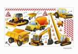 Construction Site Wall Mural Nikima 128 Wall Decal Construction Site Excavator Truck